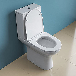 Унитаз-компакт напольный BelBagno Lounge BB045CPR/SC+BB045/051T белый, безободковый, с крышкой микролифт, с бачком купить в интернет-магазине Sanbest