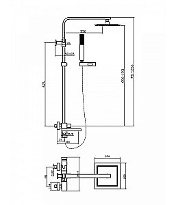 Душевая система Agger Great A2893300 хром купить в интернет-магазине сантехники Sanbest