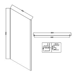 Душевой уголок Niagara Nova NG-84-12AB/NG-A90B-34 120х90 стекло прозрачное/профиль черный матовый купить в интернет-магазине Sanbest