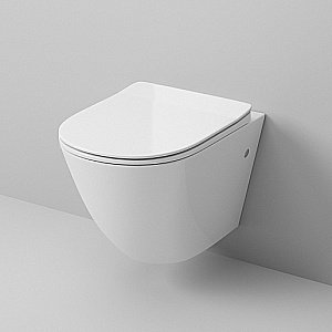 Унитаз подвесной Grossman Tornado GR-4411SQ безободковый, с крышкой микролифт, слив-торнадо, белый глянцевый купить в интернет-магазине Sanbest