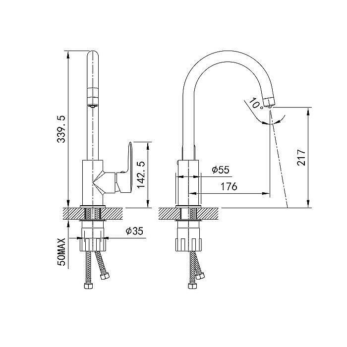 Смеситель для кухни Iddis Cuba CUBWTFJi05 купить в интернет-магазине сантехники Sanbest