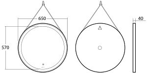 Зеркало с LED подсветкой Owl 1975 Viken 65 OWLM200201 в ванную от интернет-магазине сантехники Sanbest