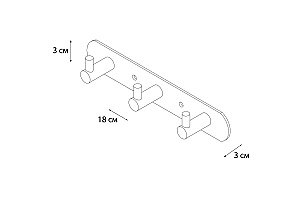 Планка 3 крючка FIXSEN HOTEL FX-31005-3 купить в интернет-магазине сантехники Sanbest
