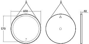 Зеркало с LED подсветкой Owl 1975 Viken 65 OWLM200201 в ванную от интернет-магазине сантехники Sanbest