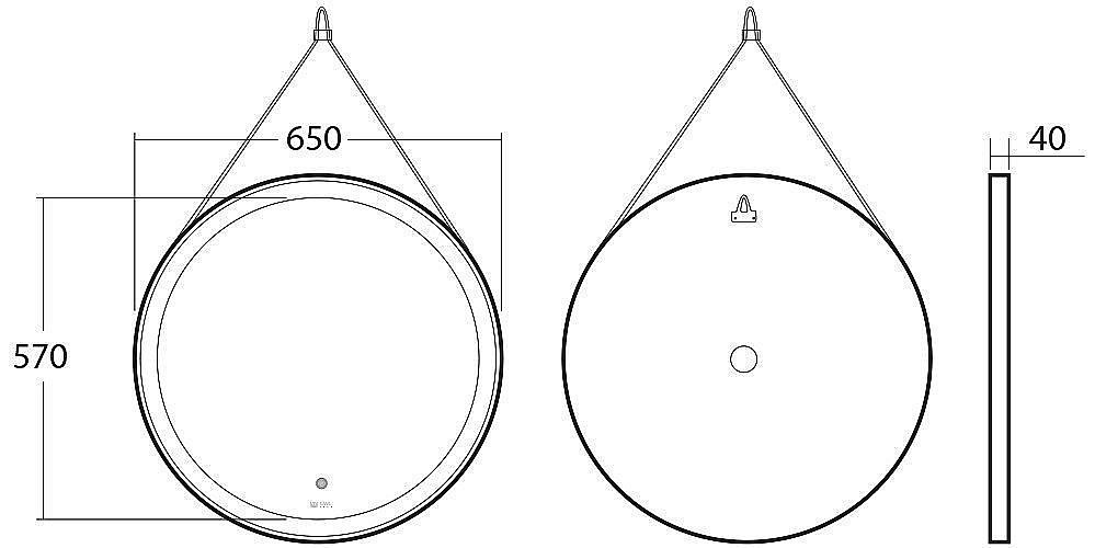 Зеркало с LED подсветкой Owl 1975 Viken 65 OWLM200201 в ванную от интернет-магазине сантехники Sanbest