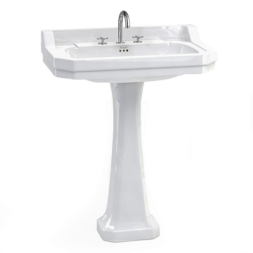 Раковина на пьедестале Burlington Edwardian 80 B18 3TH-P6 белая купить в интернет-магазине Sanbest