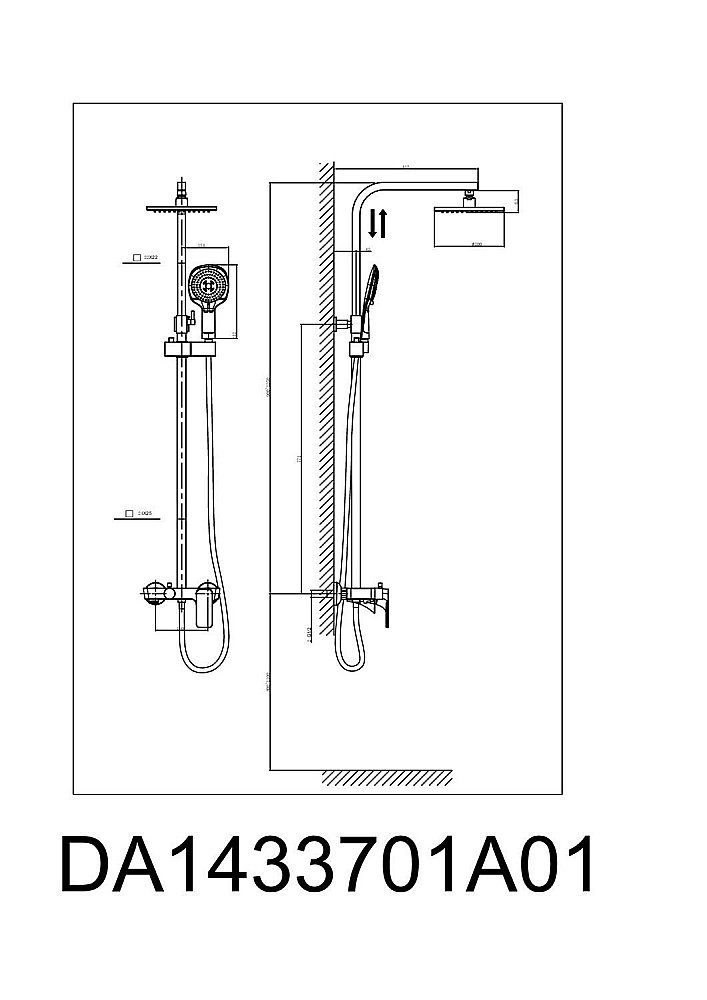 Душевая система D&K Berlin Freie DA1433701A01 купить в интернет-магазине сантехники Sanbest