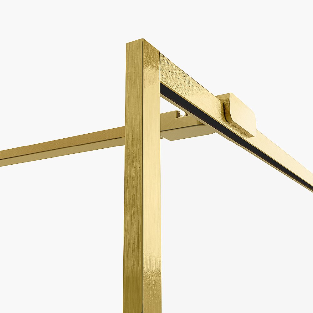 Душевое ограждение NEW TRENDY AVEXA GOLD BRUSHED EXK-3137 120 стекло прозрачное/профиль золото купить в интернет-магазине Sanbest