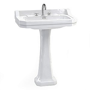 Раковина на пьедестале Burlington Edwardian 80 B18 3TH-P6 белая купить в интернет-магазине Sanbest