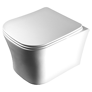 Унитаз подвесной Elghansa Monterno RM-4836 белый, безободковый, с крышкой микролифт купить в интернет-магазине Sanbest