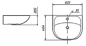 Тумба с раковиной (ПВХ) напольная Misty Амур 60 белая для ванной в интернет-магазине Sanbest