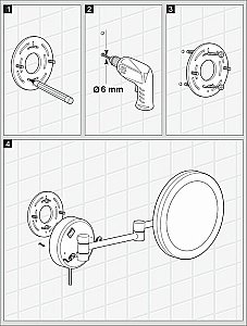 Зеркало косметическое WasserKRAFT K-1004 купить в интернет-магазине сантехники Sanbest