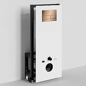 Система инсталляции для унитаза WasserKraft Glan 66TLT.010.ME.WH.RG04 с кнопкой розовое золото купить в интернет-магазине сантехники Sanbest