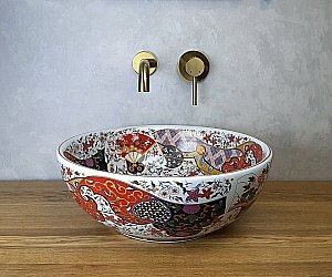 Раковина накладная Bronze de Luxe Festival 40 2231 с декором купить в интернет-магазине Sanbest