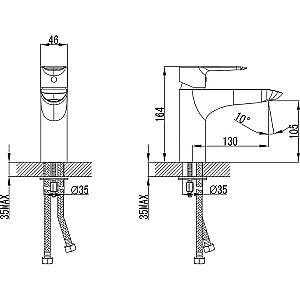 Смеситель для раковины Kaiser Sena 74211 купить в интернет-магазине сантехники Sanbest