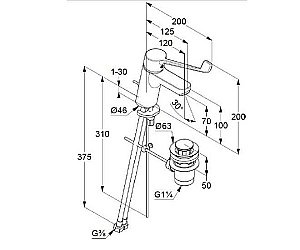 Смеситель для раковины Kludi Pure&Easy 372870565 купить в интернет-магазине сантехники Sanbest