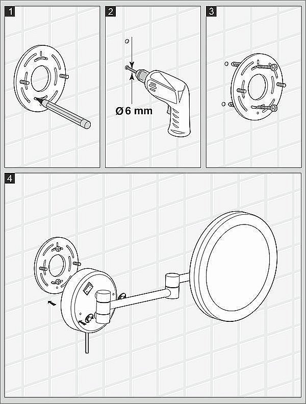 Зеркало косметическое WasserKRAFT K-1004 купить в интернет-магазине сантехники Sanbest
