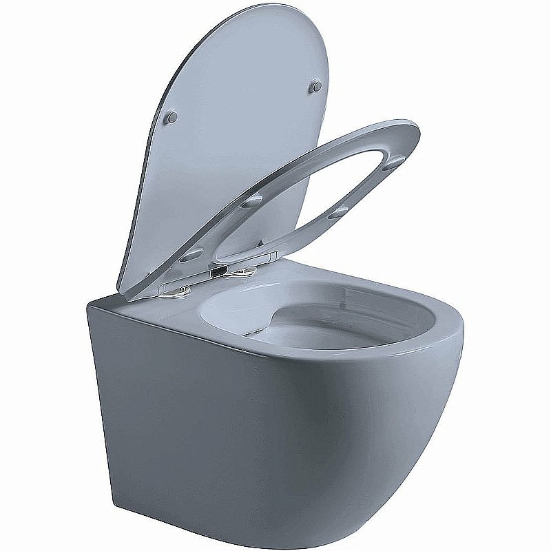 Унитаз Vincea Globo VT1-14SMO безободковый, с крышкой микролифт, океан матовый купить в интернет-магазине Sanbest