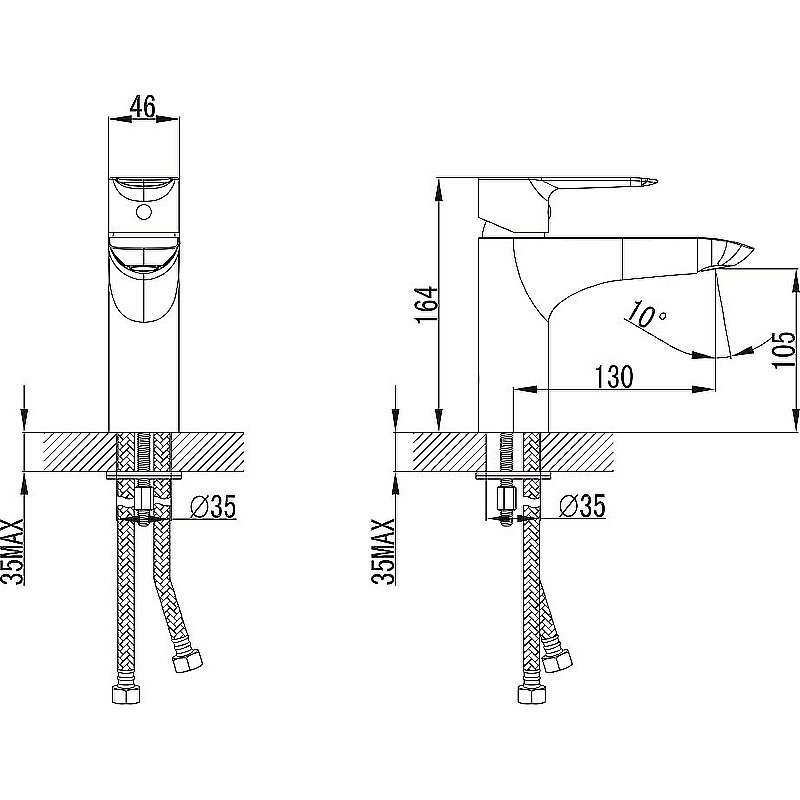 Смеситель для раковины Kaiser Sena 74211 купить в интернет-магазине сантехники Sanbest