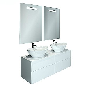 Тумба с раковиной Orange Otto Ot-130TuMDF 130 белая для ванной в интернет-магазине Sanbest