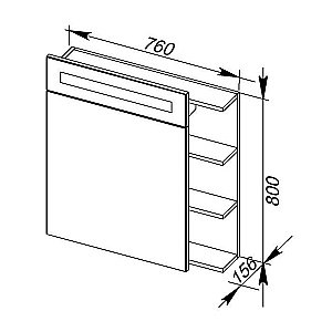 Зеркало Aquanet Адель 80 в ванную от интернет-магазине сантехники Sanbest