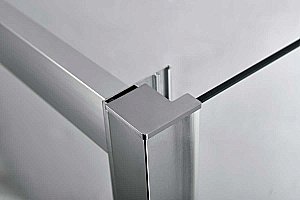 Душевой уголок Vincea ALPHA VSR-3AL9015MT 150x90 стекло текстурное/профиль хром купить в интернет-магазине Sanbest