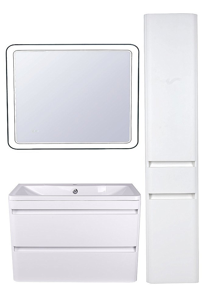 Тумба с раковиной Style Line Атлантика 90 подвесная для ванной в интернет-магазине Sanbest