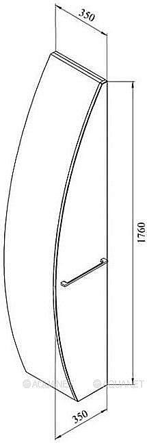 Шкаф-пенал De Aqua Эскалада RS1 белый для ванной в интернет-магазине сантехники Sanbest