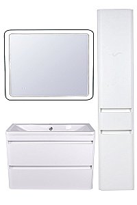 Тумба с раковиной Style Line Атлантика 90 подвесная для ванной в интернет-магазине Sanbest