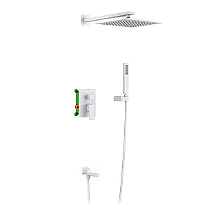 Душевая система встроенная Timo Selene SX-3069/16SM белый матовый купить в интернет-магазине сантехники Sanbest