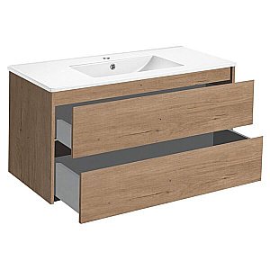 Тумба с раковиной Vincea Gio 100 N.Oak для ванной в интернет-магазине Sanbest