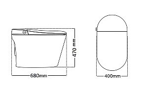 Унитаз напольный Ceruttispa ESTER Smart CT10617 с дистанционным управлением, безободковый, слив-торнадо, белый купить в интернет-магазине Sanbest