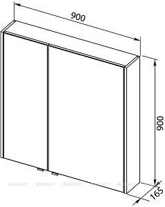 Зеркальный шкаф Aquanet Августа 90 белый в ванную от интернет-магазине сантехники Sanbest