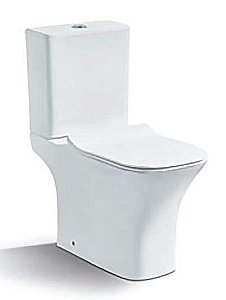 Унитаз напольный Ceramalux 1215-P белый, безободковый, с бачком, с крышкой микролифт купить в интернет-магазине Sanbest