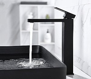 Раковина накладная Ceramalux NC 48 7050MB черная матовая купить в интернет-магазине Sanbest