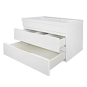 Тумба с раковиной Azario Эстима 80/2 CS00094584 белая для ванной в интернет-магазине Sanbest