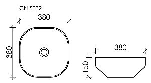 Раковина накладная Ceramica Nova Element 38 CN5032 купить в интернет-магазине Sanbest