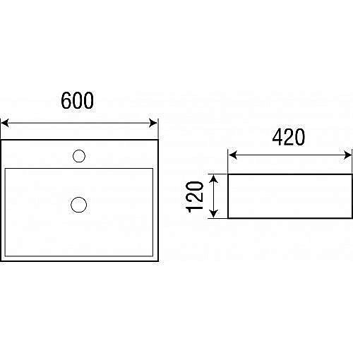 Раковина накладная WeltWasser WW ELBACH 2173 MBL 60 голубая матовая купить в интернет-магазине Sanbest