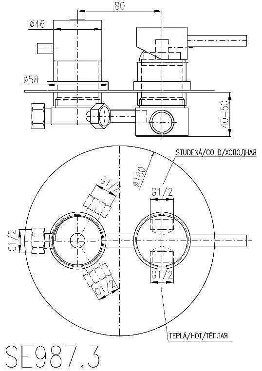 Смеситель для душа Rav-Slezak SEINA SE987.3 купить в интернет-магазине сантехники Sanbest