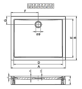 Душевой поддон Riho Davos 249 80x80 D002005005 белый купить в интернет-магазине Sanbest
