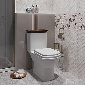 Унитаз-компакт напольный Опадирис Риспекто OS39723N белый, с бачком, с крышкой микролифт купить в интернет-магазине Sanbest