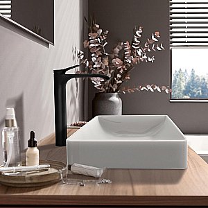 Смеситель для раковины Hansgrohe Vivenis 75040670 черный матовый купить в интернет-магазине сантехники Sanbest