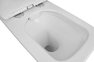 Унитаз напольный Azario Formal AZ-1353B белый, безободковый, с бачком, с крышкой микролифт купить в интернет-магазине Sanbest