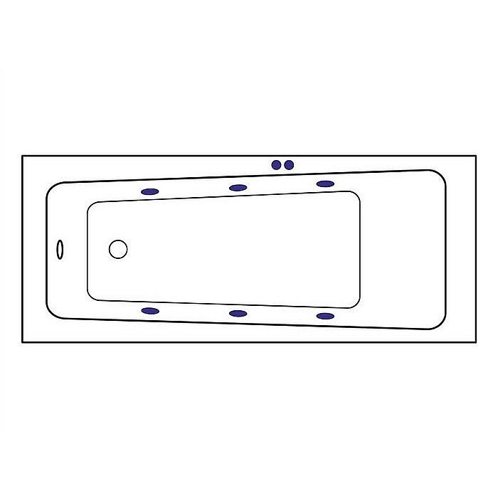 Ванна акриловая EXCELLENT Ava SOFT WAEX.AVA17.SOFT.BR 170x70 белая с гидромассажем купить в интернет-магазине Sanbest