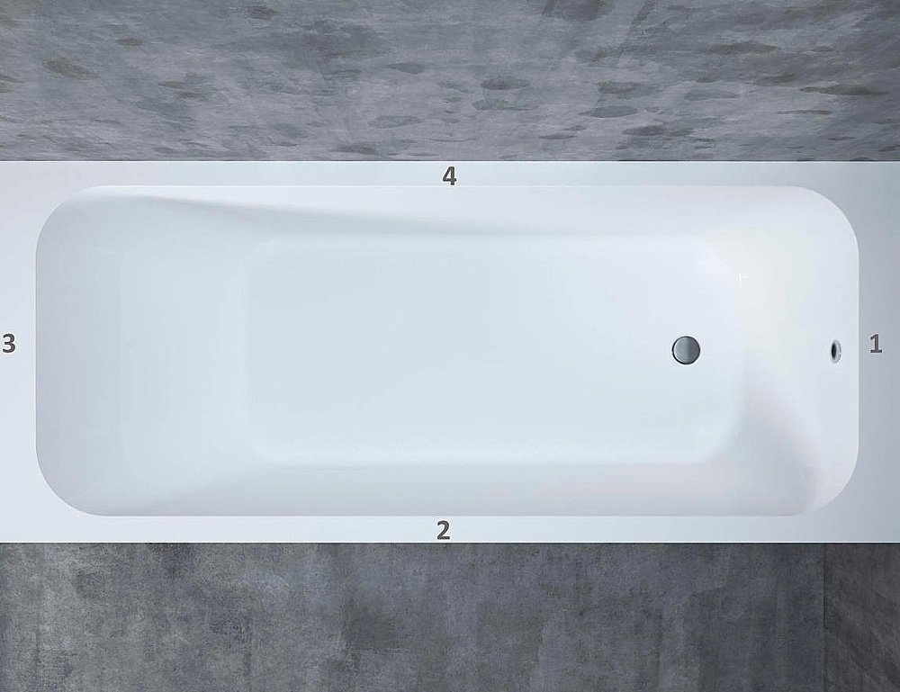 Ванна Salini Orlanda S-Stone 160x70 102025M белая матовая купить в интернет-магазине Sanbest