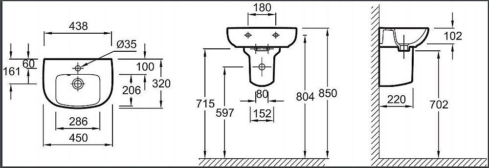 Раковина Jacob Delafon ODEON UP 45 E4760-00 белая купить в интернет-магазине Sanbest