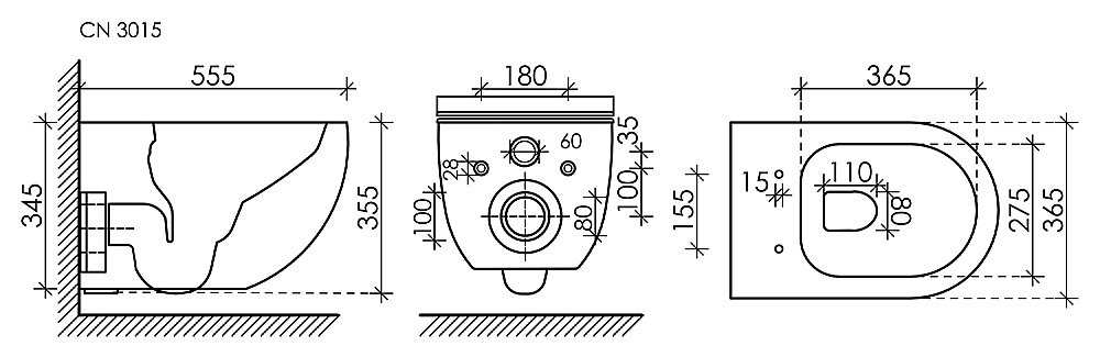 Унитаз подвесной Ceramica Nova Long CN3015 безободковый, с крышкой микролифт купить в интернет-магазине Sanbest