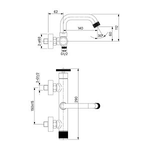 Смеситель для ванны Iddis Grange GRABLR2i02WA купить в интернет-магазине сантехники Sanbest