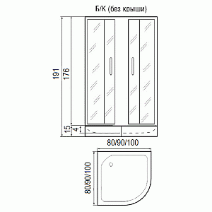 Душевой угол RIVER DON LIGHT 15 80x80 купить в интернет-магазине Sanbest