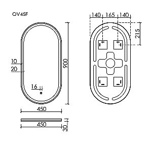 Зеркало Sancos Oval OV45F зеркальное в ванную от интернет-магазине сантехники Sanbest